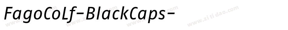 FagoCoLf-BlackCaps字体转换