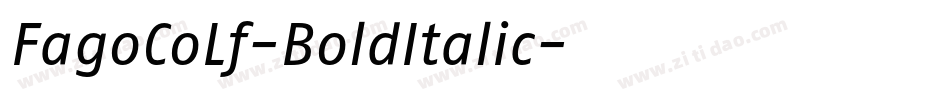 FagoCoLf-BoldItalic字体转换