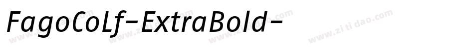 FagoCoLf-ExtraBold字体转换