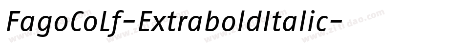FagoCoLf-ExtraboldItalic字体转换