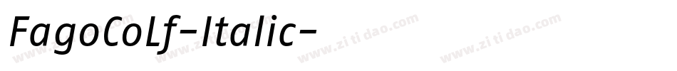 FagoCoLf-Italic字体转换