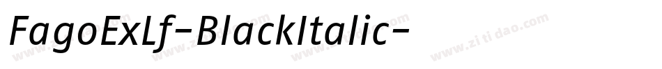 FagoExLf-BlackItalic字体转换