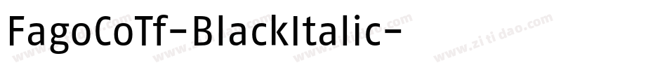 FagoCoTf-BlackItalic字体转换