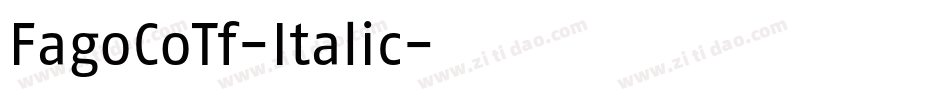 FagoCoTf-Italic字体转换