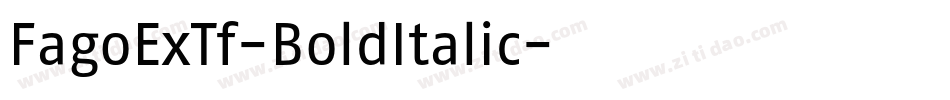 FagoExTf-BoldItalic字体转换
