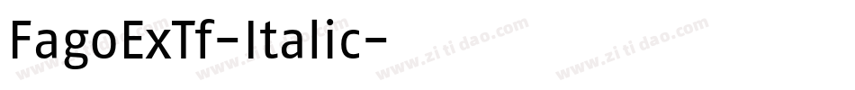 FagoExTf-Italic字体转换