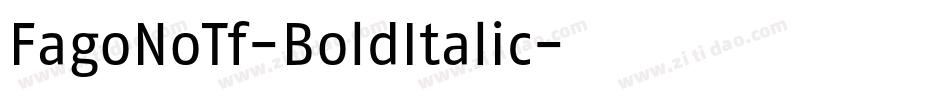 FagoNoTf-BoldItalic字体转换