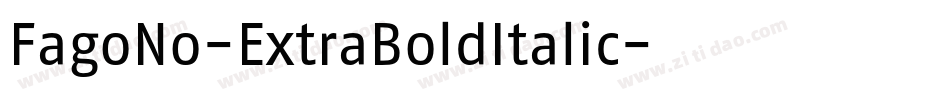 FagoNo-ExtraBoldItalic字体转换