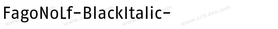 FagoNoLf-BlackItalic字体转换