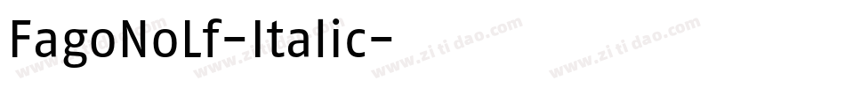 FagoNoLf-Italic字体转换