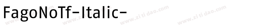 FagoNoTf-Italic字体转换