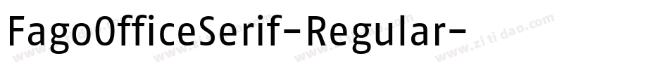 FagoOfficeSerif-Regular字体转换