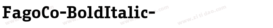 FagoCo-BoldItalic字体转换