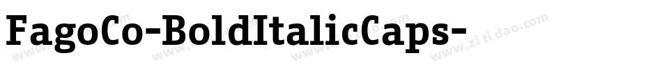 FagoCo-BoldItalicCaps字体转换
