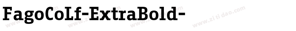 FagoCoLf-ExtraBold字体转换
