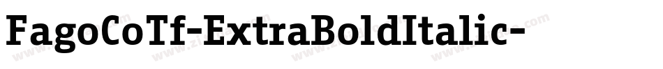 FagoCoTf-ExtraBoldItalic字体转换
