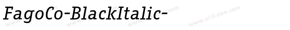 FagoCo-BlackItalic字体转换