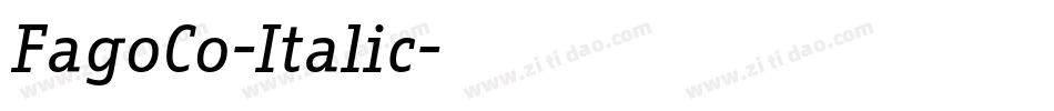 FagoCo-Italic字体转换