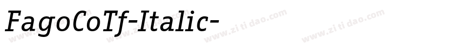 FagoCoTf-Italic字体转换