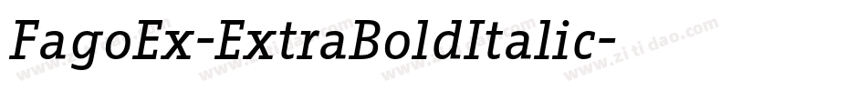 FagoEx-ExtraBoldItalic字体转换