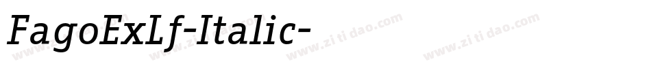FagoExLf-Italic字体转换