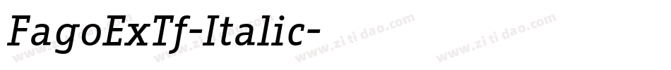 FagoExTf-Italic字体转换