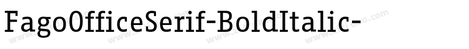 FagoOfficeSerif-BoldItalic字体转换