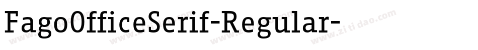 FagoOfficeSerif-Regular字体转换