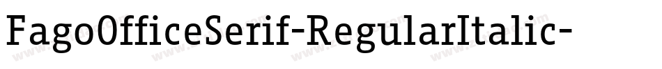 FagoOfficeSerif-RegularItalic字体转换