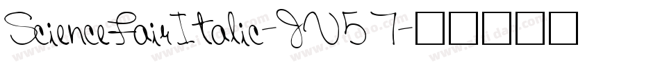 ScienceFairItalic-JV57字体转换