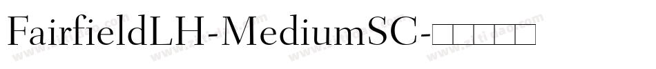 FairfieldLH-MediumSC字体转换