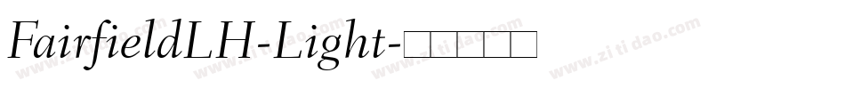 FairfieldLH-Light字体转换