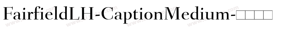 FairfieldLH-CaptionMedium字体转换