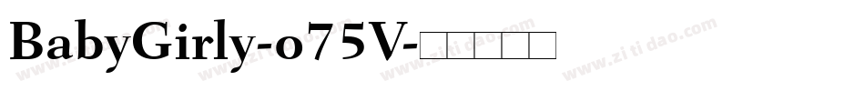 BabyGirly-o75V字体转换