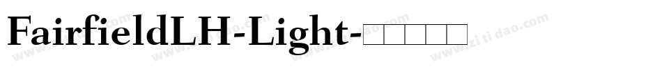 FairfieldLH-Light字体转换