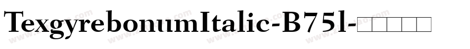 TexgyrebonumItalic-B75l字体转换
