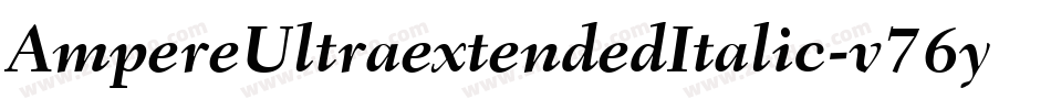 AmpereUltraextendedItalic-v76y字体转换