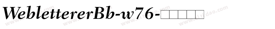 WeblettererBb-w76字体转换
