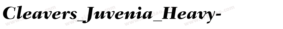 Cleavers_Juvenia_Heavy字体转换