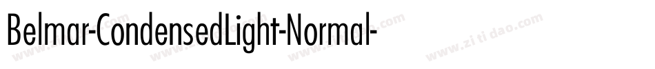 Belmar-CondensedLight-Normal字体转换