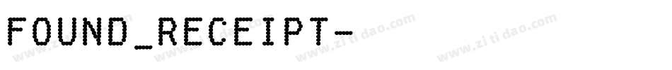 Found_Receipt字体转换