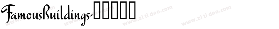 FamousBuildings字体转换
