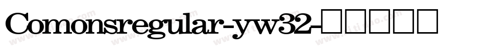Comonsregular-yw32字体转换