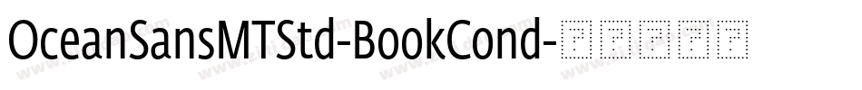 OceanSansMTStd-BookCond字体转换