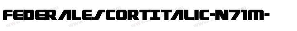 FederalEscortItalic-n71M字体转换
