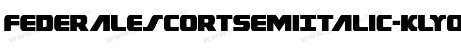 FederalEscortSemiItalic-KLyo字体转换