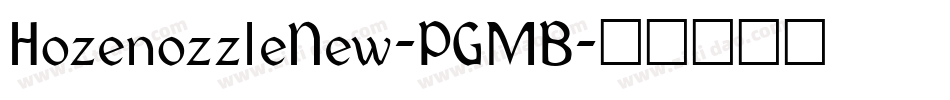 HozenozzleNew-PGMB字体转换