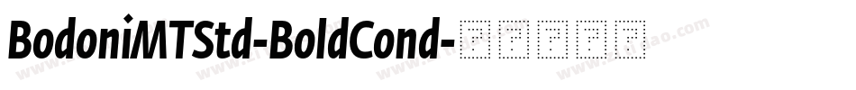 BodoniMTStd-BoldCond字体转换