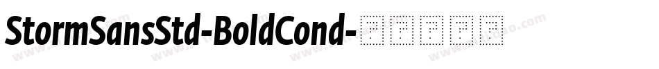 StormSansStd-BoldCond字体转换