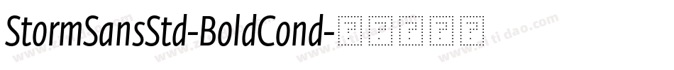 StormSansStd-BoldCond字体转换